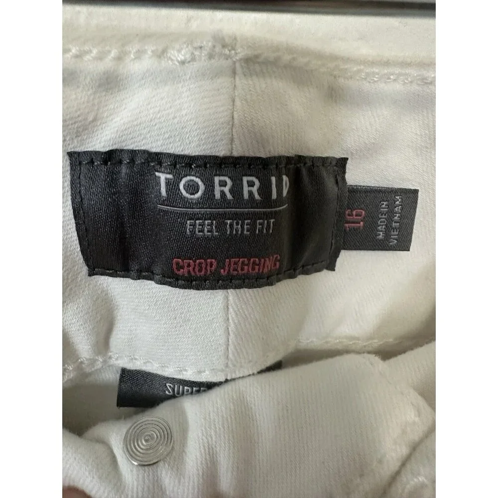 Torrid White High Rise Crop Jeggings Size 16 - Picture 2 of 7